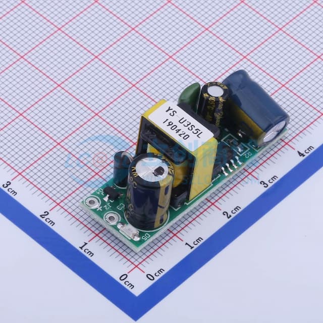 裸板开关电源，5V500mA电源模块(输入输出留孔) 【插件】实物图