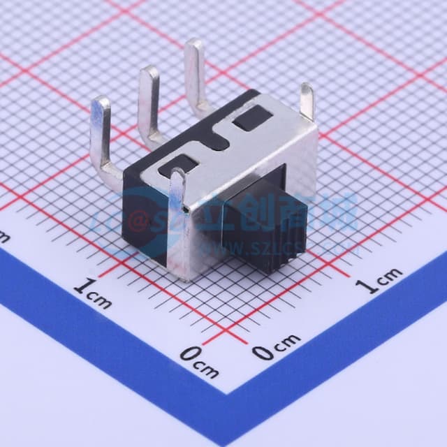 柄长4mm 弯插双档 滑动开关 【拨动】实物图