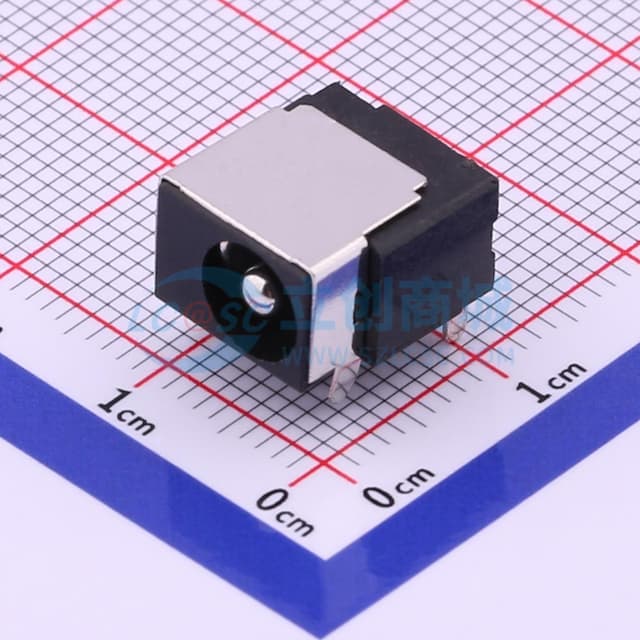 DC电源插座 内径:2.5mm 外径:6mm 【插件】实物图