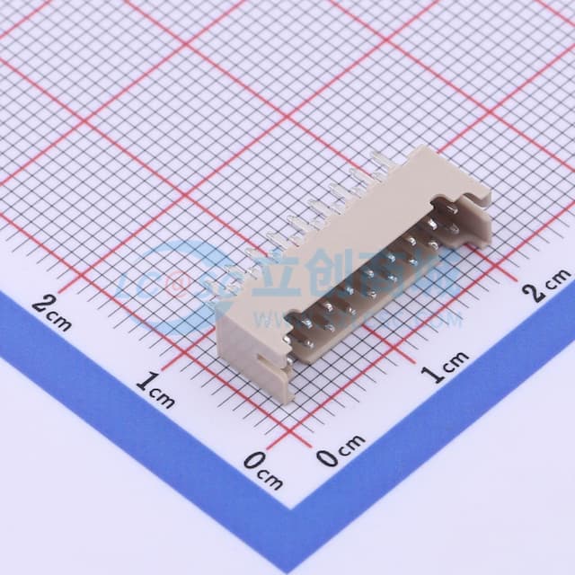 灰色 2x9P 间距:2mm 直插 系列:PHD实物图