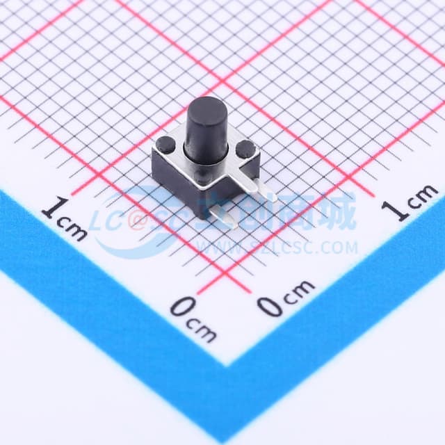 4.5*4.5*6mm 卧插 轻触开关【插件】实物图