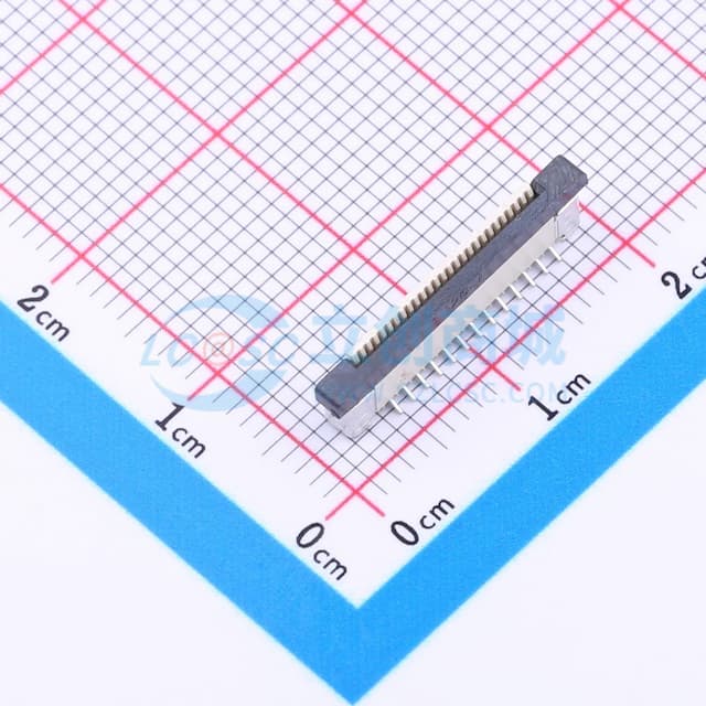 间距:0.5mm P数:26P 抽屉式 单侧触点/垂直实物图