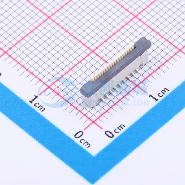 间距:0.5mm P数:18P 抽屉式 单侧触点/垂直实物图
