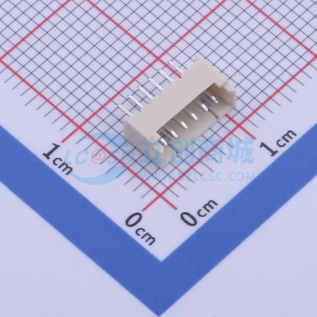 1x6P 间距:1.25mm 直插 系列:PicoBlade(MX 1.25)【插件】实物图