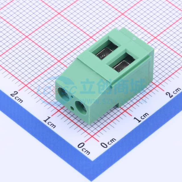 5.08mm 1x2P 排数:1 每排P数:2 直插 【螺钉】实物图