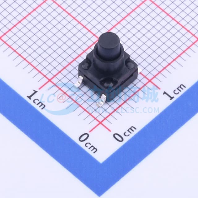 带胶套 防水 6.2x6.2x9.5 带胶套贴片防水开关实物图