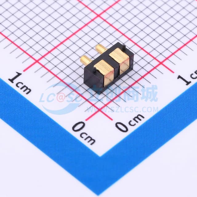侧贴弹簧顶针连接器实物图