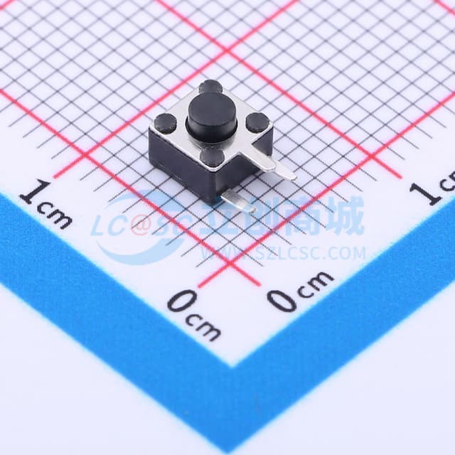 4.5*4.5*3.8mm 卧插 轻触开关【插件】实物图