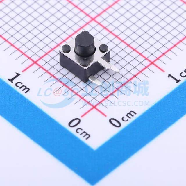 4.5*4.5*4.5mm 卧插 轻触开关【插件】实物图