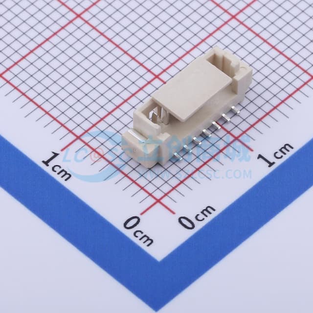 1x7P 间距:1.25mm 立贴实物图