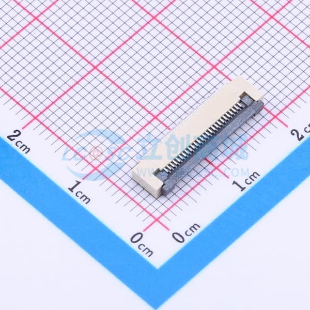 间距:0.5mm P数:26P 翻盖式 下接实物图