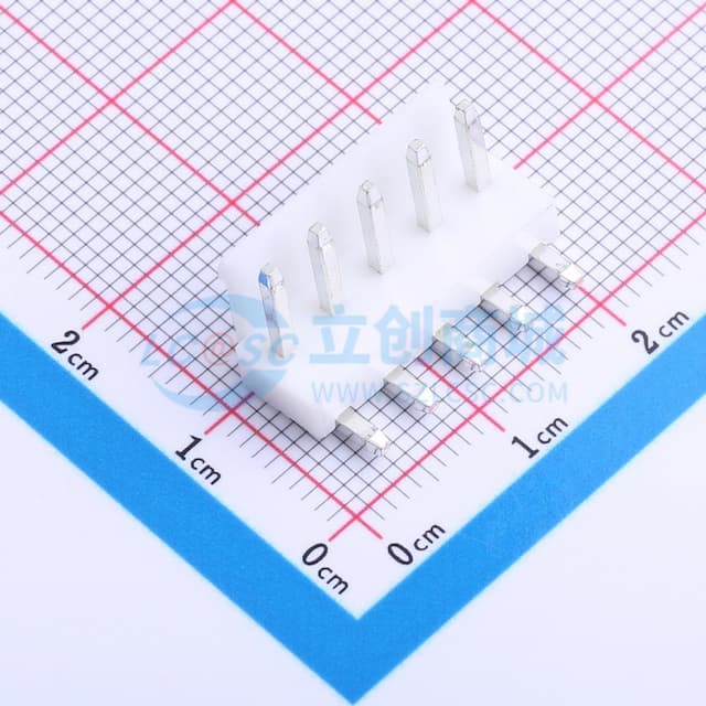 1x5P 间距:3.96mm 弯插 系列:VH 【插件】实物图