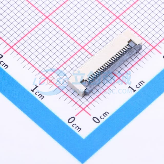 间距:0.5mm P数:23P 翻盖式 下接实物图