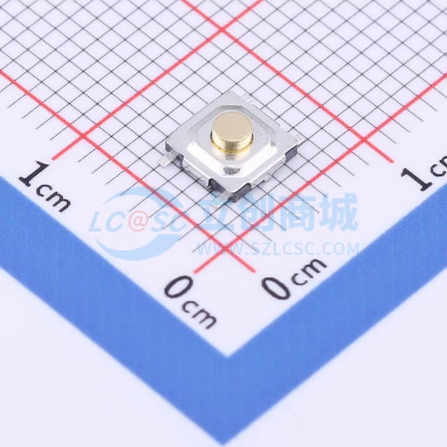 4*4*2.0H-Ja 180gf 平脚镍锡接地铜钮实物图