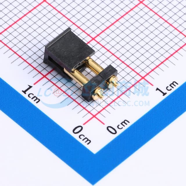 2pin插件弹簧顶针连接器实物图