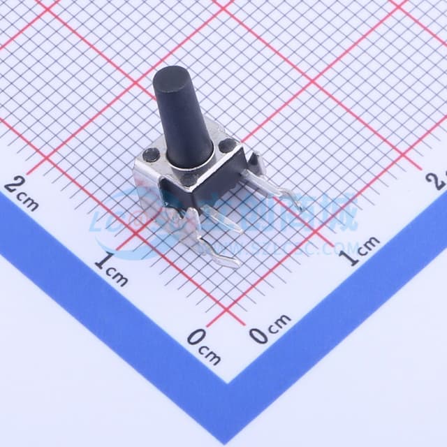 6*6*12mm 卧插 轻触开关 【插件】实物图