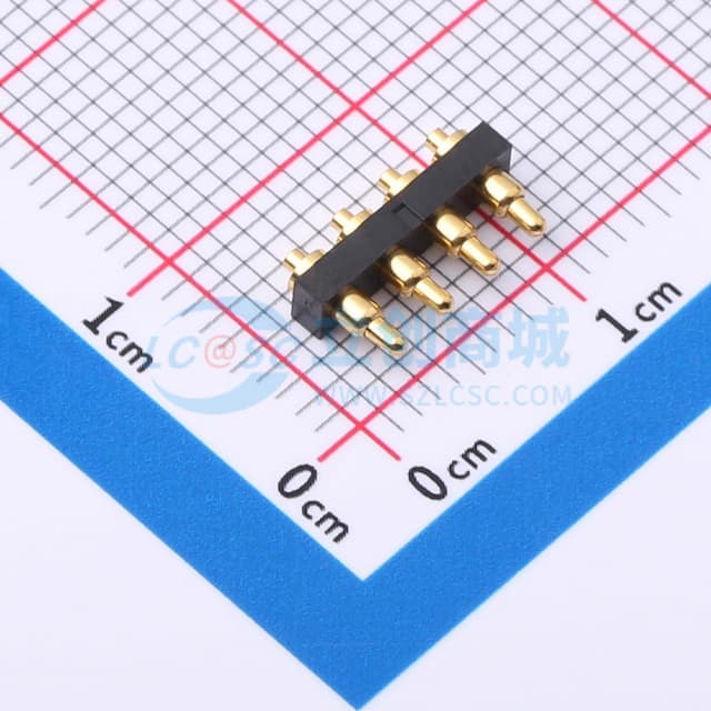 4pin插件弹簧顶针连接器实物图