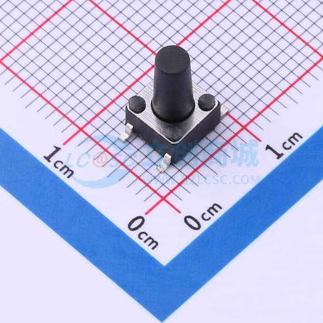 6*6*10.5mm 立贴 轻触开关实物图