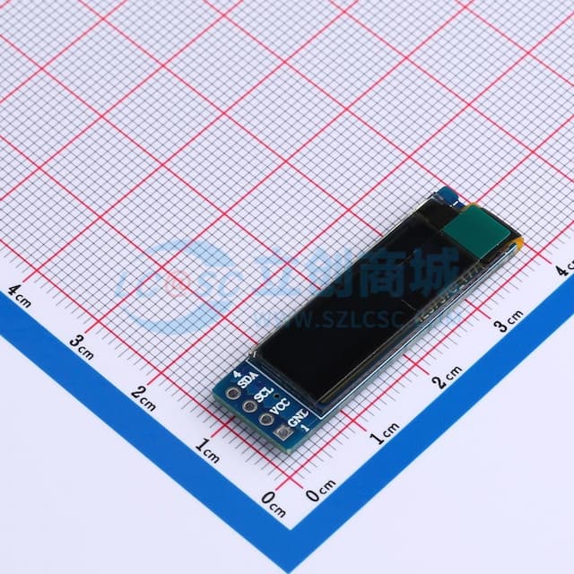 【焊接辅料】0.91寸OLED显示屏白光IIC实物图