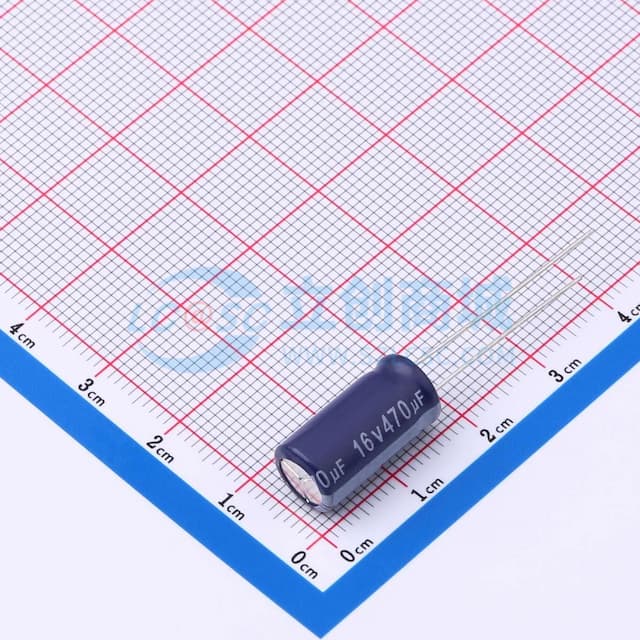 470uF ±20% 16V PET 紫色实物图