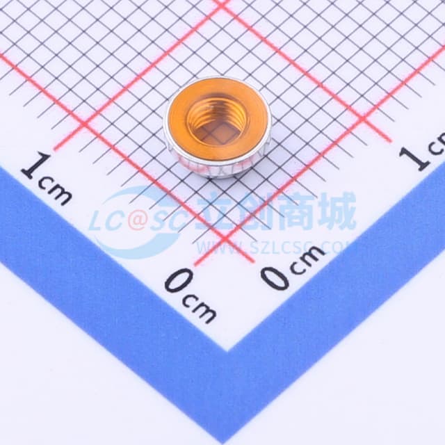 雄和远景，电路板表贴圆螺母柱，M3Xφ5.56X1+1.53，铜镀锡，编带装实物图