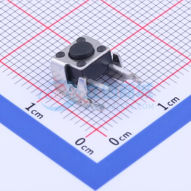 6*6*4.3mm 卧插 轻触开关 【插件】实物图