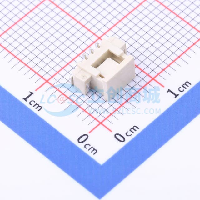 1x3P 间距:1.25mm 立贴 系列:PicoBlade(MX 1.25)实物图