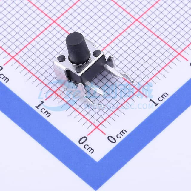 6*6*8mm 卧插 轻触开关 【插件】实物图