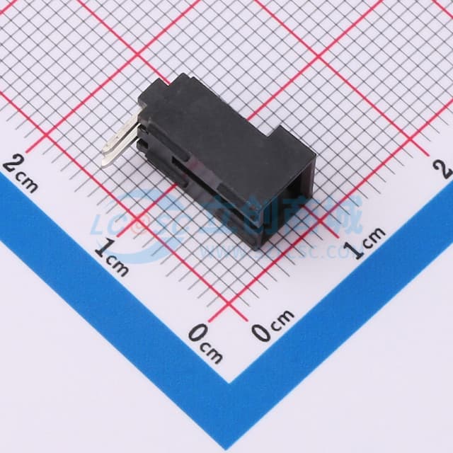 1x2P 间距:2.54mm 弯插实物图