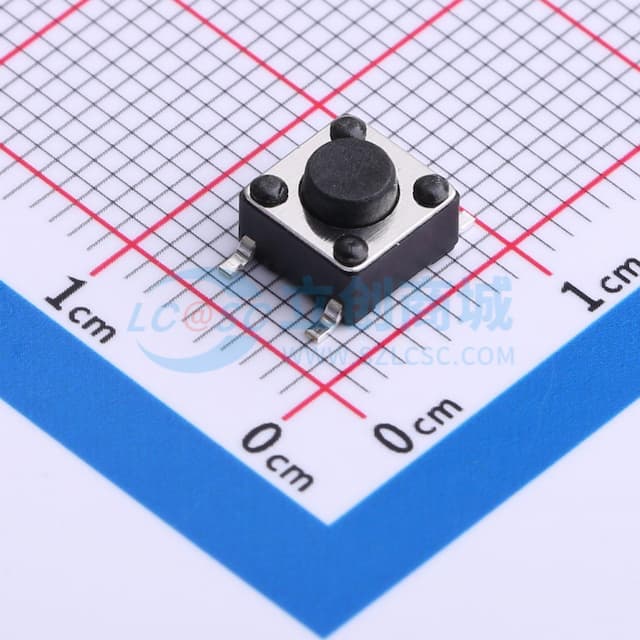 6*6*4.3 100gf贴片轻触开关实物图