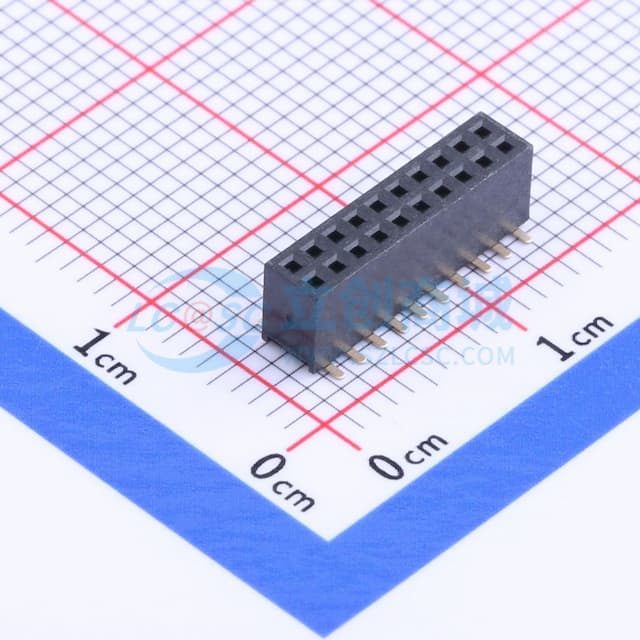 间距:1.27mm 2x10P 立贴实物图