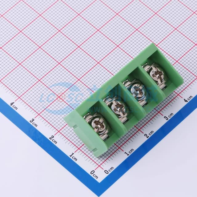 绿色 1x4P 排数:1 每排P数:4实物图