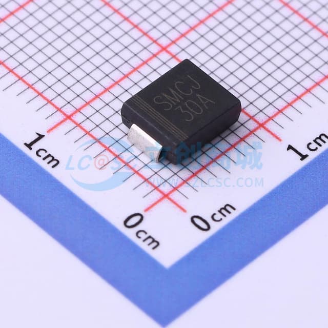 单向TVS 30V截止 峰值浪涌电流：31A实物图