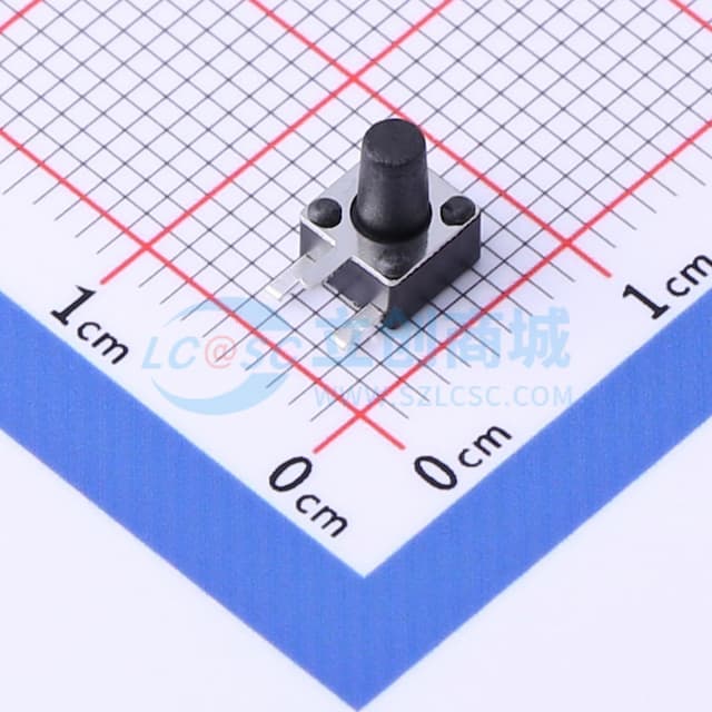 4.5*4.5*6.5H-J 260gf 铜盖边三脚【插件】实物图