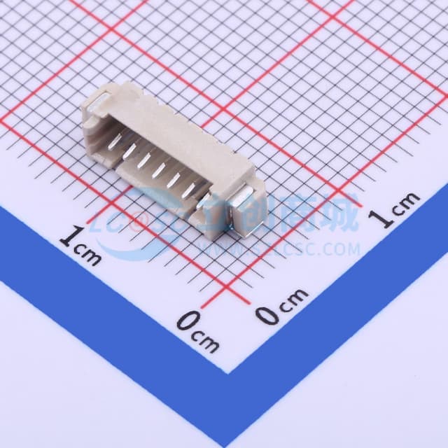 1x7P 间距:1.25mm 卧贴 系列:PicoBlade(MX 1.25)实物图