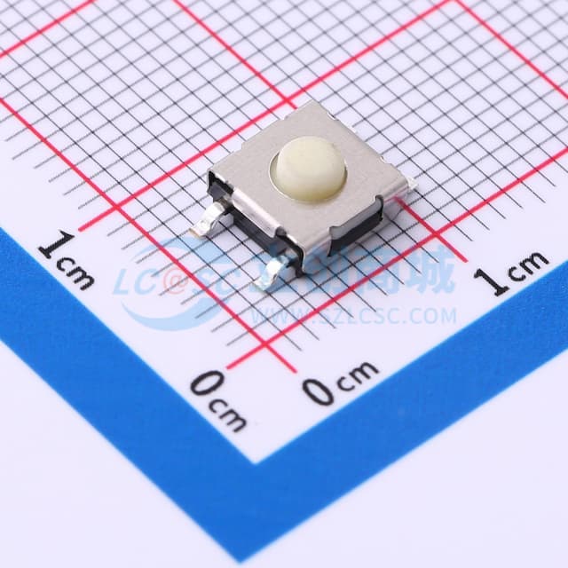 硅胶头6.2x6.2x3.5 250gf米黄钮贴片脚实物图