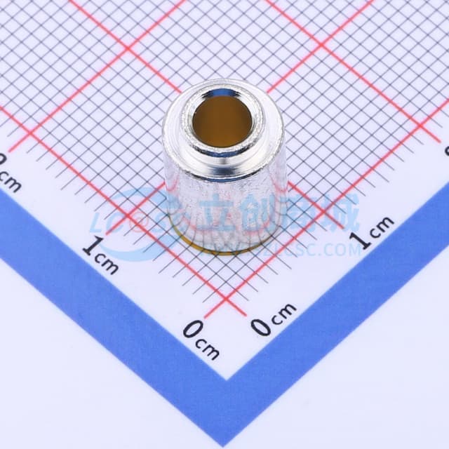 雄和远景，电路板表贴圆螺母柱，光孔4.2Xφ8.74X10+1.53，铜镀锡，编带装实物图