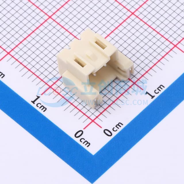 1x2P 间距:2.5mm 卧贴 系列:XA实物图