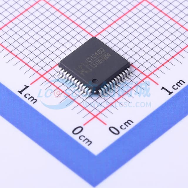 USB转8串口芯片CH348实物图