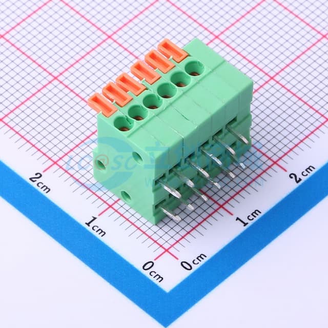 1x6P 2.54mm 每排P数:6 排数:1【插件】实物图