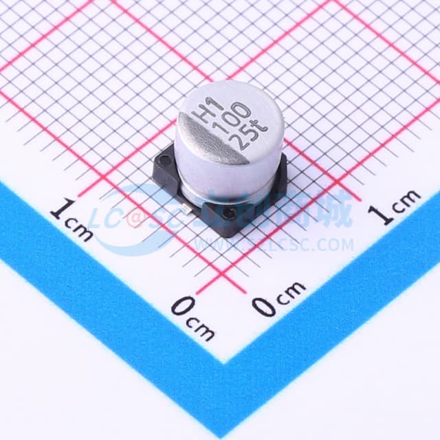 100uF ±20% 25V实物图
