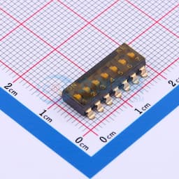 2.54mm 7位贴片平柄贴膜拨码开关缩略图