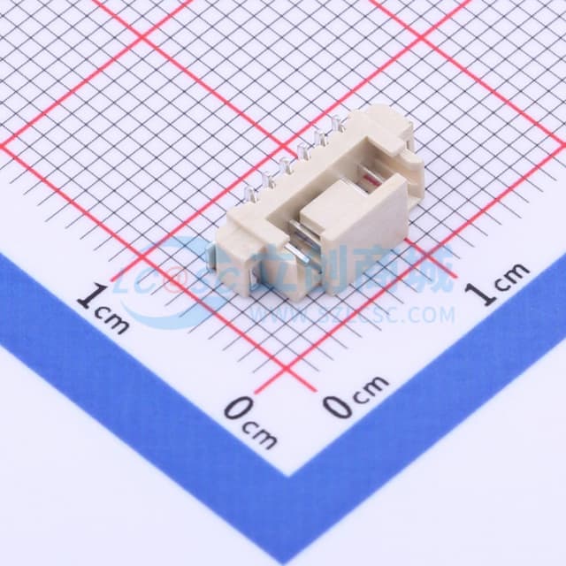 1x6P 间距:1.25mm 立贴 系列:PicoBlade(MX 1.25)实物图