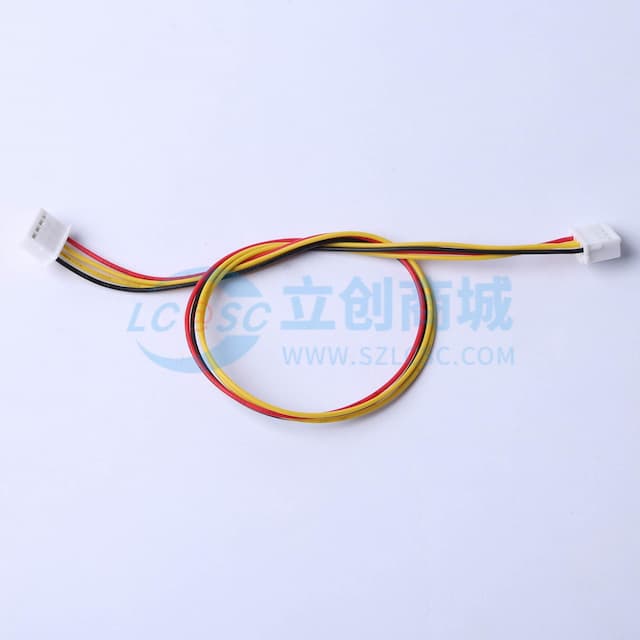 2.50mm (JST XA)公HSG,4P端子线，长度300，双头同向实物图
