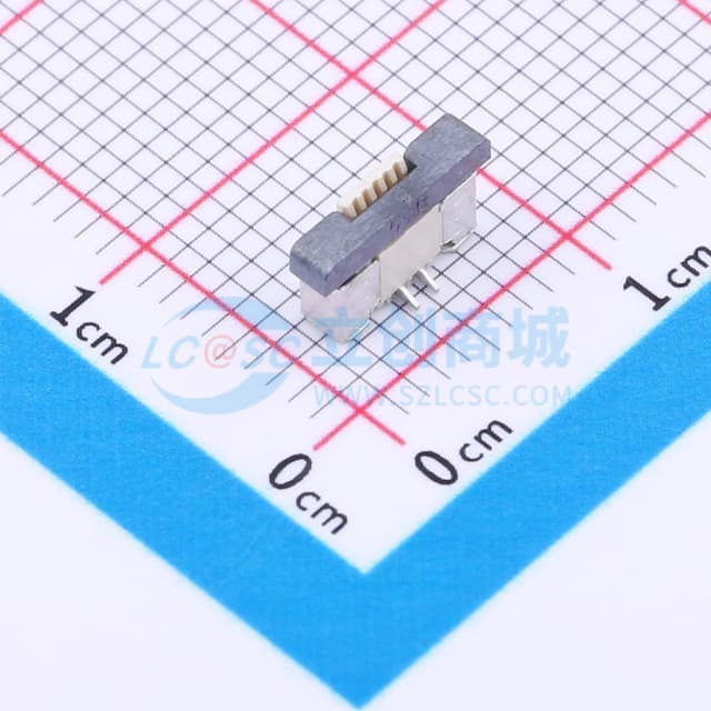 间距:0.5mm P数:5P 抽屉式 单侧触点/垂直实物图