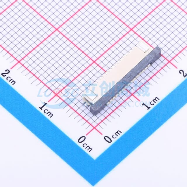 间距:0.8mm P数:14P 抽屉式 下接实物图