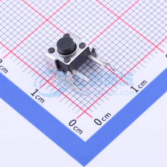 6*6*5mm 卧插 轻触开关 【插件】实物图