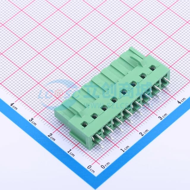 1x8P 5.08mm 排数:1 每排P数:8 【插件】实物图