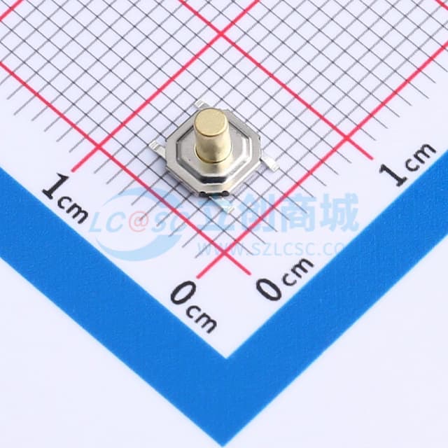 5.2*5.2*4.3mm 立贴 轻触开关实物图
