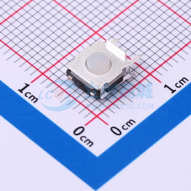 侧插防水轻触开关 硅胶白钮 180gf实物图